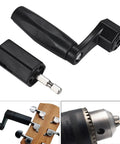 Legit Guitar String Winder Bridge Pin Puller Tool For Musicians Detachable Hand Crank fits standard tuners with ABS plastic.