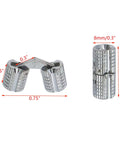 Brass Concealed Barrel Hinge Set For Cabinets And Jewelry Boxes With 180 Degree Opening Hidden Hinges, 8mm diameter
