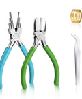 6 In 1 Jewelry Pliers Set For Beading And Wire Crafting 2 Piece Kit Bail Making Pliers For Looping Shaping Wire DIY Jewelry Making Tools Durable Carbon Steel With Rubber Grip