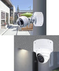 Universal Plastic Junction Box For Bullet And Dome IP Security Camera Mounts, White, Four Pack, installed outdoors