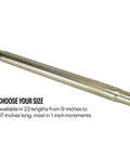 Swedged Steel Tube With Dual 3/4 Inch 16 Threads, RH On One End And LH On The Other, 10 In Long, 1.00 In OD,.095 In Wall, Zinc Plated For Tough Rustproof Durability, Easy Length Adjustment By Spinning. angled zinc-plated swedged tube with threaded end