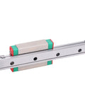 Ultra Smooth Jauarta Miniature Linear Guide Block Slider With 100mm Stainless Steel Rail For High Rigidity, showing precision ball circulation.