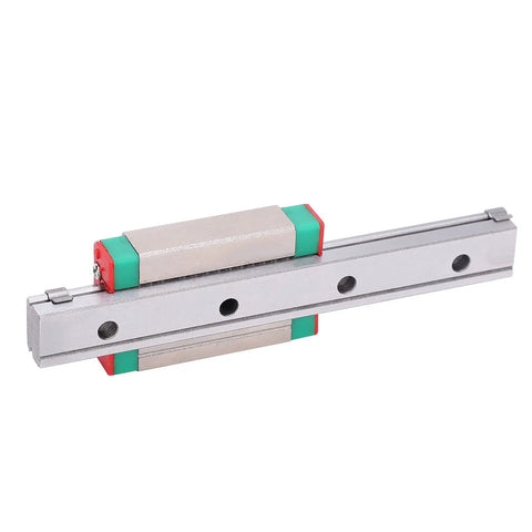 Ultra Smooth Jauarta Miniature Linear Guide Block Slider With 100mm Stainless Steel Rail For High Rigidity, showing precision ball circulation.