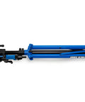 Folded lightweight bike repair stand for on the go pro grade adjustable clamp from 38 to 58 inches, stable tripod base.
