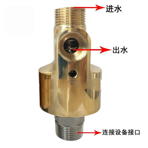 Beefy Brass Two Way Rotating Joint DN40 1.5-3/4 Inch Quick Connect Hose Fitting With Leak-Proof Seal And Smooth 360-Degree Rotation For No-Kink Performance, brass threaded view