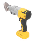 Fafeicy Cordless Electric Metal Shear Cutter With Brushless Motor And 360 Degree Rotating Head heavy duty handheld scissors with yellow grip.