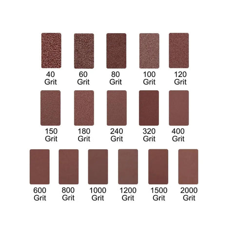 Premium 8 Inch Aluminum Oxide Sanding Discs Set With Grit Range From 40 To 2000 for various sanding tasks.