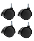Swivel Caster Wheels Four Pack 1.5 Inch Locking Casters With 6.25 Mm Straight Stem Replacement showcasing design and features.