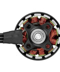 Quadcopter Brushless Motors 2807 Pack for RC FPV Drones, close-up of motor coils, black finish, Snap-In Mount for Easy Fit, robust design.