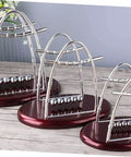 Large Pendulum Balance Balls Newtons Cradle with five steel balls on wood base for desk decor and hands-on physics fun.