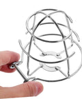 Tough As Nails 2 Pack Fire Sprinkler Head Protector Cage Heavy Duty 1/2 Inch Metal Shield held in hand, showing durable design.