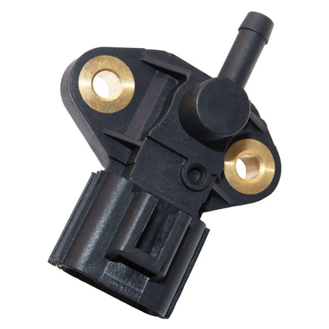 FPS5 Fuel Injection Pressure Sensor Replacement For Ford Lincoln Mercury Mazda, black plastic sensor with brass ports
