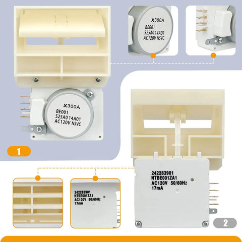 Rock Solid Refrigerator Damper Assembly For Reliable Cooling Air Damper Control Replacement view showing wiring and mount details.