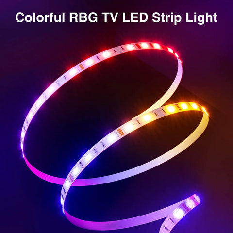 9.2ft Smart TV Backlight LED Strip with 16 Million RGB Colors Dimmable App Control Works with Alexa and Google Assistant Music Sync