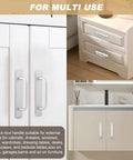 2 Pack Self Stick Adhesive Cabinet Handles No Drilling Instant Pull Handles For Cabinets, Drawers, Windows, Doors, Multisurface Use.