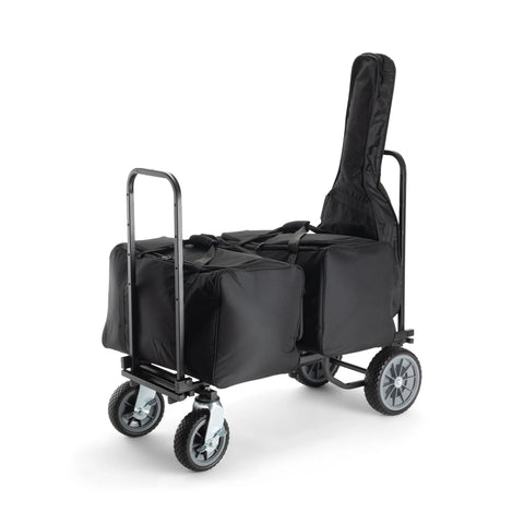All Terrain Utility Cart With 550 Pound Load Capacity Rolling Dolly For Heavy Duty Transport Adjustable Bed Length Treaded Wheels