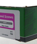 Top Shelf Zinc Plated Carbon Steel Double End Dowel Screws 1/4 By 2 Inch in a green box for concealed wood joints.