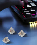 Top Tier Three Legged Linear Keyboard Switches Built Tough With Abs And Metal Housing For Smooth Gaming Setup Replacement Glides Like Butter Durable Solid Ten Pack on a gaming keyboard.