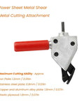 Power Drill Sheet Metal Cutter Attachment Beast Mode Heavy Duty Shear with red handle for cutting tin steel corrugated roofing