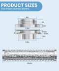 Dimensions of Magnetic Dryer Vent Connector Kit with Quick Connect Design and Airtight Seal 4 Inch Flexible Duct Hose