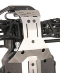 Traxxas Mini Maxx RC Chassis Armor Plate Stainless Steel Guard Beefed Up Upgrade Part For Durable Lightweight Protection And Easy Install Chassis Protector Plate For Rugged Bashing And Off Road Fun installed on vehicle
