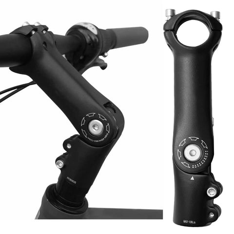 Sturdy 110mm Adjustable Handlebar Stem For One And One Eighth Inch Steerer 31.8mm Bar Clamp No Slop 0 To 90 Degree Riser 3D Forged Alloy