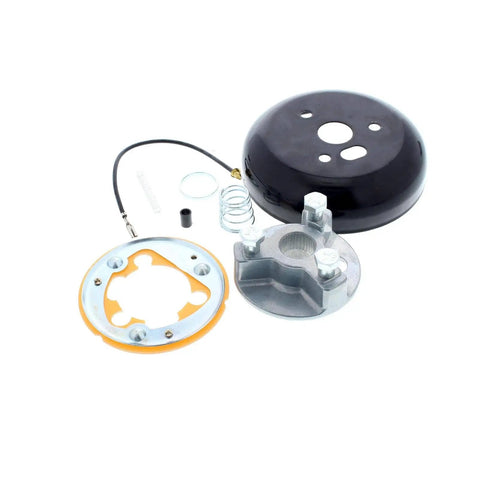 3-Bolt Steering Wheel Adapter For 1969-1994 GM Cars With Standard Bolt Pattern Includes Cover, Spring, Spacer, Plunger, Lead Wire And Bolts