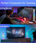Gaming Desk Lamp With Music Sync RGB Lights Wireless Charger And USB Port Aluminum Alloy Touch Lamp for PC setup