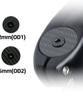 Slick Carbon Fiber Bicycle Headset Top Caps With Stainless Steel Bolts Matte Black Coating Corrosion Proof Upgrade For Road And Mountain Bikes showing 32mm and 35mm options.