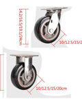 Rock Solid Heavy Duty Casters With Thick Flat Mounting Plates For Smooth Rolling Utility Cart Wheels Rust Proof 304 Stainless Steel dual bearing swivel design