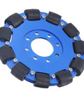 5 inch omnidirectional wheel for robots with aluminum hub and silicone rollers
