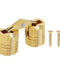 Dope 8mm Barrel Hinges Hidden Brass For Jewelry Boxes Cabinets And Doors With 180 Degree Opening Pack Of 12 Concealed Hinges Polished Gold Finish