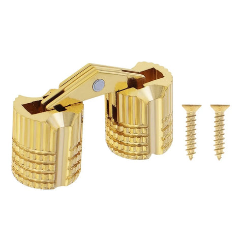 Dope 8mm Barrel Hinges Hidden Brass For Jewelry Boxes Cabinets And Doors With 180 Degree Opening Pack Of 12 Concealed Hinges Polished Gold Finish