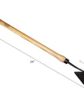 Drop Grip Hand Plow For Raised Beds And Garden Cultivation, Ash Wood Handle With Dual Bulb Grips, 22.4 Inch Furrow Opener