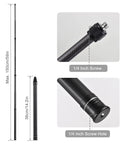 Carbon Fiber Selfie Stick With Telescopic Shaft Reaches Near Fifty Nine Inches for smooth filming; 1/4 inch screw for action cams.