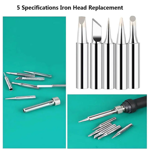 Pro Grade 60W Soldering Iron Kit With Digital Multimeter replacement iron tips variety overview