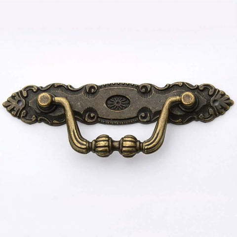 Antique Bronze Cabinet Handle Set For Drawers And Doors Vintage Zinc Alloy Pull Knob With Easy Install Matte Hardware