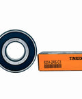 Two Pack 6204-2RSC3 Double Rubber Seal Bearings 20x47x14mm Pre Lubricated For Smooth Spin With Chrome Steel Construction, C3 Clearance