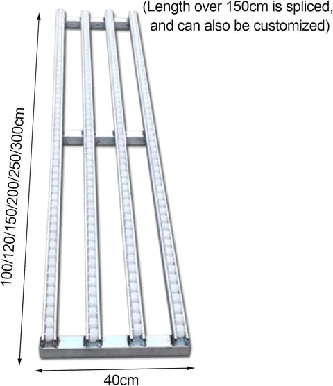 Light Duty Roller Conveyor System With Steel Frame And ABS Rollers For Warehouses And DIY Projects 30 40 50 Cm Wide Options Lengths Over 150 Cm Spliced 40cm wide