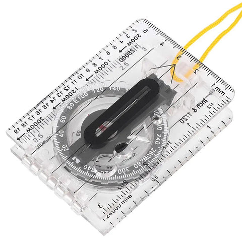 Clear Acrylic Map Compass With Ruler And Map Measurer Scales Baseplate Orienteering Navigator for hiking and camping use