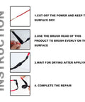 Black Liquid Electrical Tape 2 Pack: Waterproof Insulation Coating For Wires application instructions on brush usage for repairs.