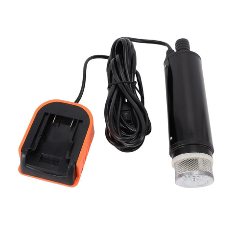 Built Tough Cordless Submersible Pump Hella Powerful 500 GPH Flood Cleanup With 16 Ft Lift Portable 20 V Battery Sump Pump components and charger