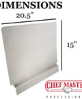 Two Pack Heavy Duty Fryer Splash Guard Kit 20.5 By 15 Inches Universal Fit 18 Gauge Stainless Steel Stops Oil Splatter