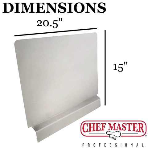 Two Pack Heavy Duty Fryer Splash Guard Kit 20.5 By 15 Inches Universal Fit 18 Gauge Stainless Steel Stops Oil Splatter