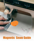 Using Magnetic Seam Guide For Sewing on machine with ruler and secure magnet attachment