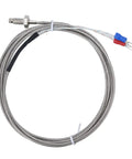 Heavy Duty K Type Screw Probe Thermocouple Temperature Sensor With Reinforced Shielded Cable For Zero Hassle Heat Tracking Up To 450C And Quick Workshop Or Machine Upgrade Fit with stainless steel probe and two meter cable.