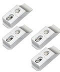 Heavy Duty Aluminum Side Clamp Vise Set for CNC Milling Work Holds 60KN low profile clamps in a four-piece arrangement.