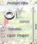Tough As Nails 6 Inch Stainless Steel Patio Rug Stakes Set For Outdoor Use showing stake and washer dimensions on picnic background