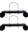 Tceapoo pulley bracket pair for oil heaters with 360° swivel caster wheels and brakes