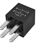 Close-up of Ultra Micro ISO Automotive Relay Pack Of 4 12V DC 20A 4 Pin General Purpose Relay for ATVs and UTVs, showing terminals
